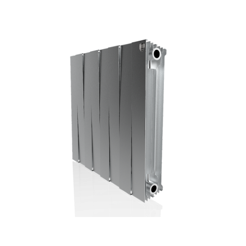 Биметаллический секционный радиатор Royal Thermo PianoForte Silver Satin 500x8 секций